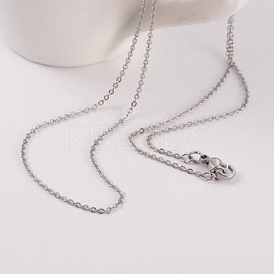 Tarnish Resistant 304 Stainless Steel Cable Chain Necklaces NJEW-JN01526-02-1