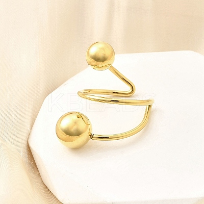 304 Stainless Steel Cuff Rings RJEW-D320-01G-1