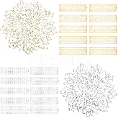22Pcs 4 Style Paper Napkin Buckle AJEW-AR0001-19-1