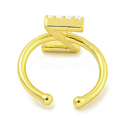 Rack Plating Brass Open Cuff Rings for Women RJEW-F162-01G-Z-1