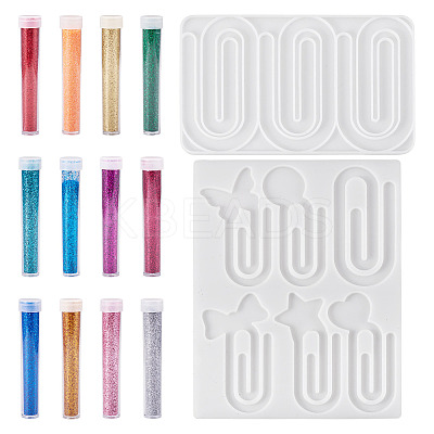2Pcs 2 Styles Silicone Bookmark Molds DIY-TA0015-02-1