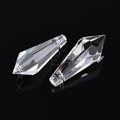 Transparent Glass Pendants GLAA-N025-01-1
