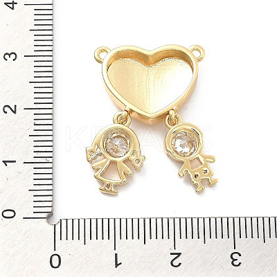 Rack Plating Brass with Cubic Zirconia Pendants KK-Q017-30G-1