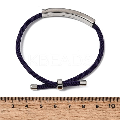 Round Nylon Milan Cord Slider Bracelet Making BJEW-L722-01P-1