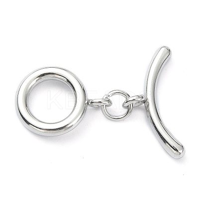 Non-Tarnish 304 Stainless Steel Toggle Clasps STAS-E194-09P-A-1