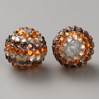 Thanksgiving Day Theme Resin Rhinestone Beads RB-WH0003-08P-1