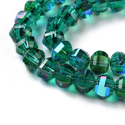 Transparent Electroplate Glass Beads Strands X-GLAA-Q099-C01-09-1-1