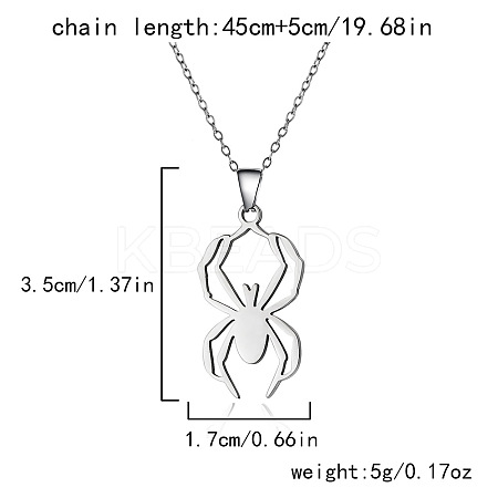 Halloween 304 Stainless Steel Laser Cut Pendant Necklaces FS-WG247A7-09-1