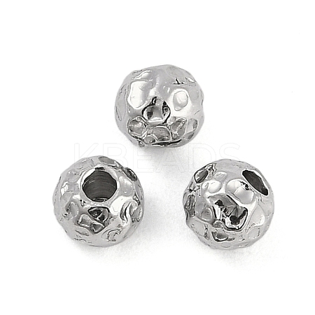 Anti-Tarnish Textured 316 Surgical Stainless Steel Beads STAS-M106-01D-P-1