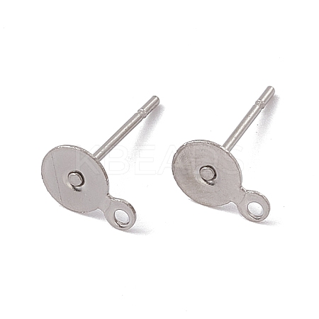 304 Stainless Steel Stud Earring Findings STAS-E029-3-1