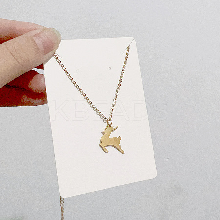 Christmas 304 Stainless Steel Pendant Cable Chain Necklaces NG7275-2-1