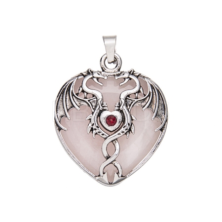 Natural Rose Quartz Pendants PW-WG50940-03-1