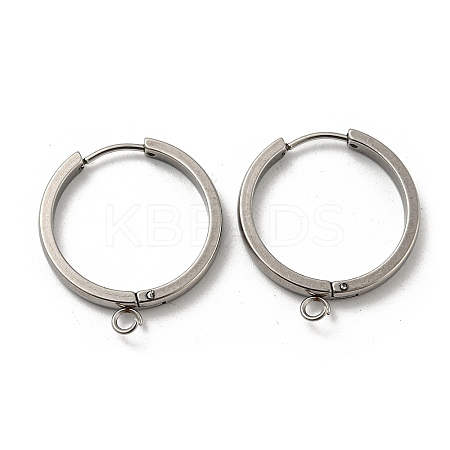 Tarnish Resistant 201 Stainless Steel Huggie Hoop Earrings Findings STAS-A167-01Q-P-1