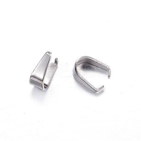 Tarnish Resistant 201 Stainless Steel Snap on Bails STAS-D447-29-1