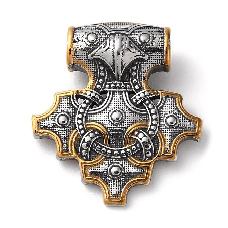 Ion Plating(IP) Viking 304 Stainless Steel Pendants STAS-D014-08AG-1