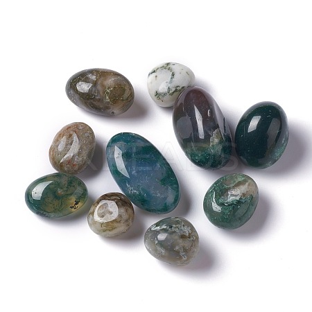 Natural Moss Agate Beads G-O188-05-1