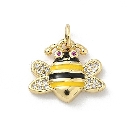 Brass Micro Pave Cubic Zirconia Pendants KK-H537-19B-G-1