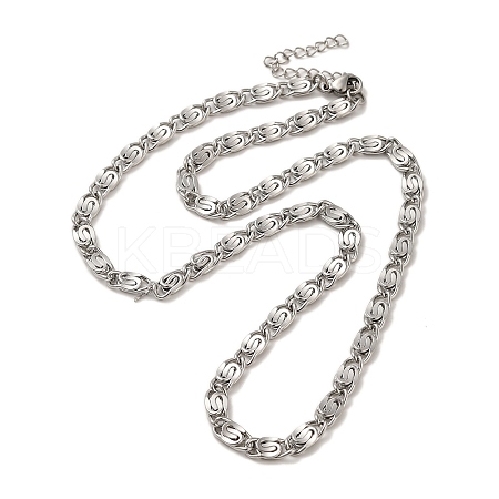 304 Stainless Steel Lumachina Chain Necklaces NJEW-C060-01C-P-1