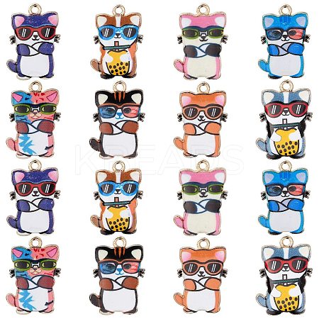 40Pcs 8 Colors Zinc Alloy Pendants FIND-CJ0001-73-1