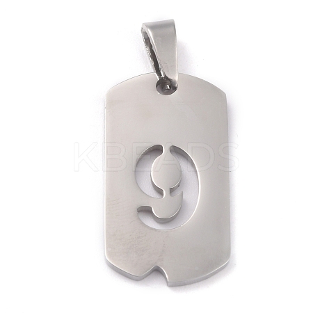 Non-Tarnish 304 Stainless Steel Pendants STAS-O127-B09-1