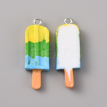 Three Color Opaque Resin Pendants RESI-TAC0010-66E-1
