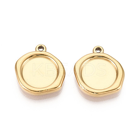 304 Stainless Steel Pendant Cabochon Settings STAS-T067-70A-G-1