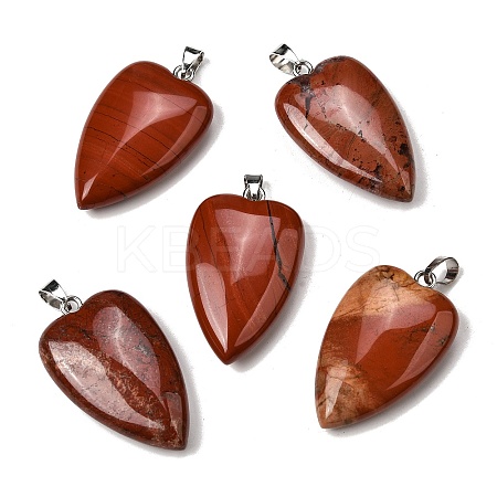 Natural Red Jasper Pendants G-F820-04P-12-1