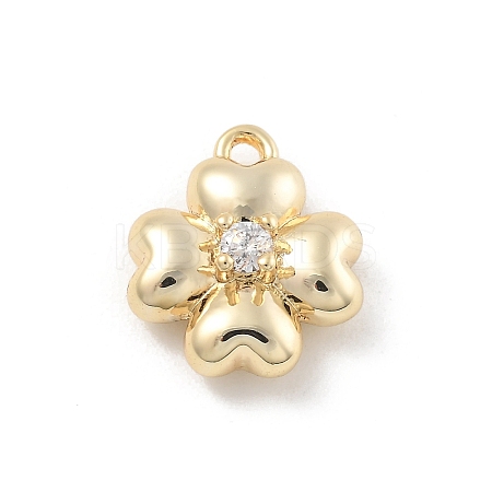 Brass Micro Pave Cubic Zirconia Pendants KK-D283-09G-1