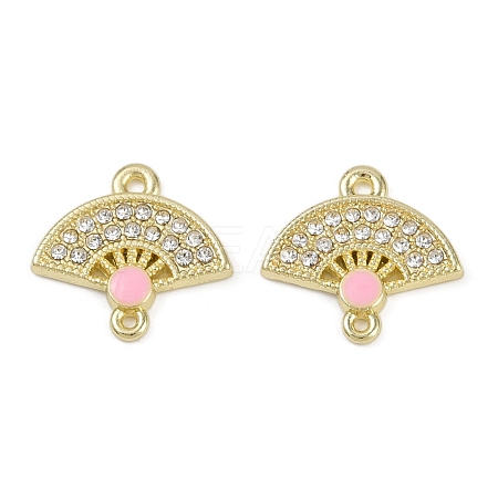 Alloy Crystal Rhinestone Fan Connector Charms FIND-M079-03G-1