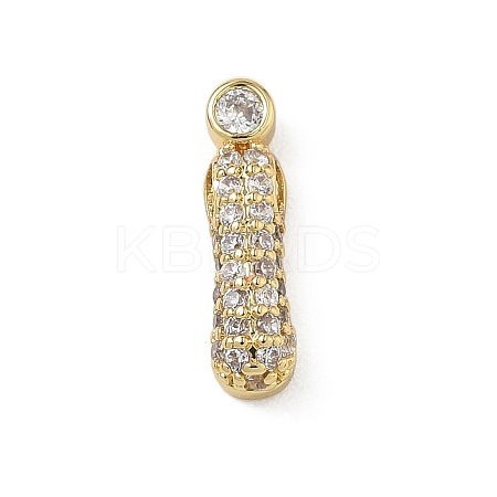 Brass Micro Pave Cubic Zirconia Pendants KK-A300-02G-I-1