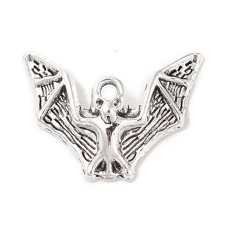 Tibetan Style Alloy Bat Pendants TIBEP-Q043-255-RS-1
