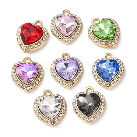 Alloy with Rhinestone Pendants FIND-Z111-08G-1