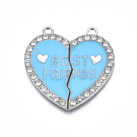 Alloy Enamel Split Pendant ENAM-S130-25B-1