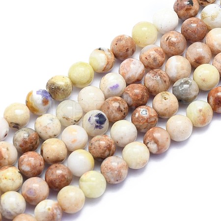 Natural Purple Opal Beads Strands G-K310-C16-8mm-1