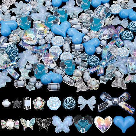 180Pcs 15 Styles Mixed Style Acrylic Beads OACR-PA0001-10-1