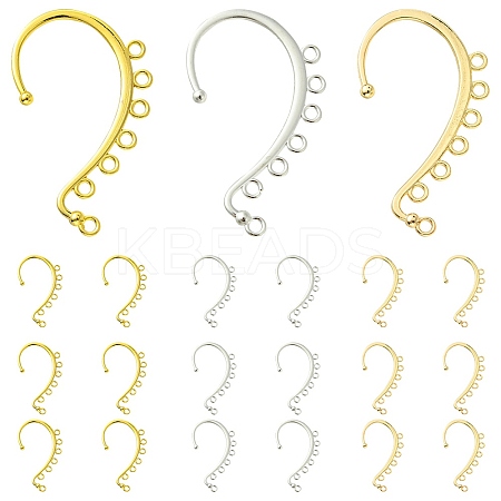 18Pcs 3 Colors Alloy Ear Cuff Findings FIND-FS0002-03-1