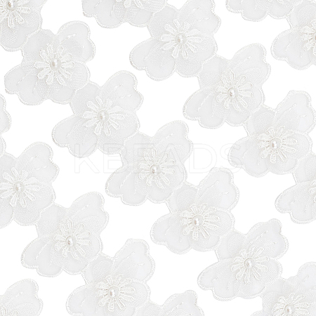 3 Yards Embroidery Flower Polyester Lace Trim OCOR-GF0002-53-1