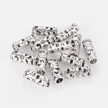 Tibetan Style Hollow Tube Beads LS-LF10482Y-NF-1