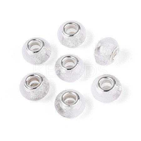 Transparent Resin Rondelle European Beads LS-RESI-N044-02L-1