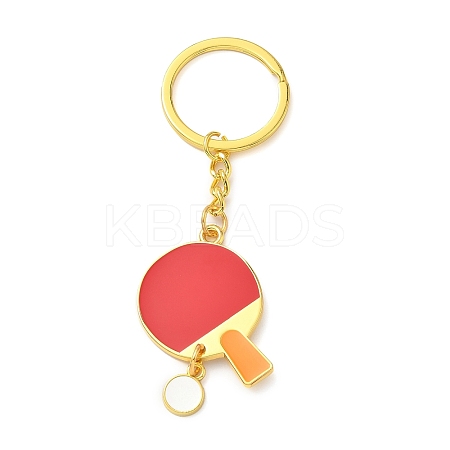 Alloy Enamel Sports Table Tennis Keychains KEYC-I119-01G-01-1