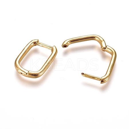 Brass Huggie Hoop Earrings X-EJEW-L234-61-G-1