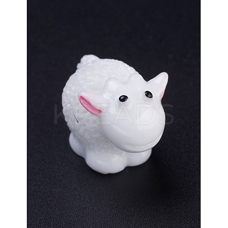 Resin Small Animal Decoration DJEW-WH0003-01-1