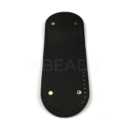 Oval PU Leather Knitting Crochet Bags Nail Bottom Shaper Pad PURS-WH0001-64D-1