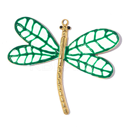 304 Stainless Steel Enamel Pendants STAS-OY019-22G-1