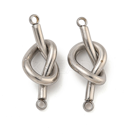 304 Stainless Steel Knot Links Connector Charms STAS-K290-02P-1