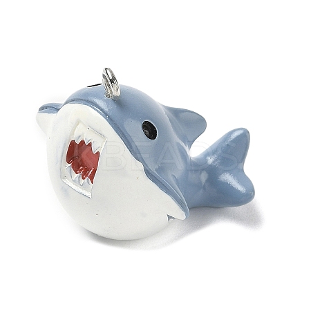 Marine Theme Opaque Resin Pendants RESI-P047-01G-P-1