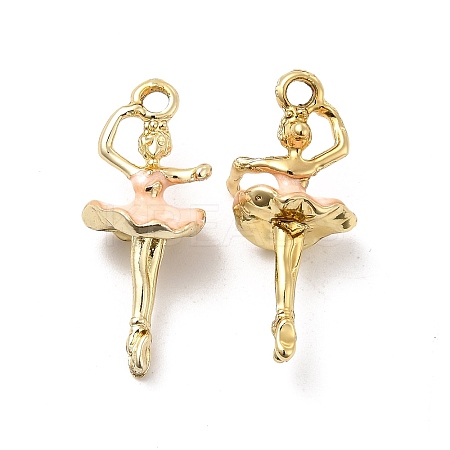 Rack Plating Alloy Enamel Pendants ENAM-M051-02G-C-1