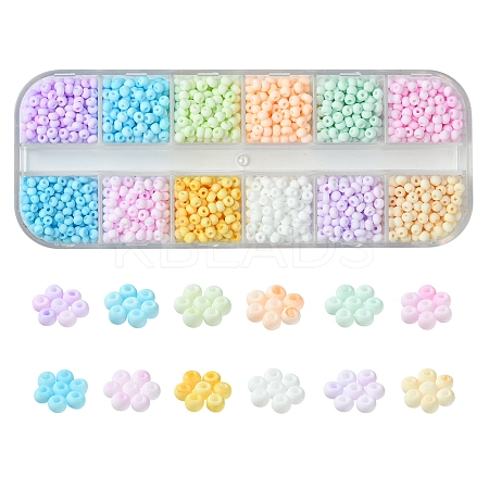 60G 12 Colors 8/0 Opaque Glass Seed Beads SEED-FS0001-28-1