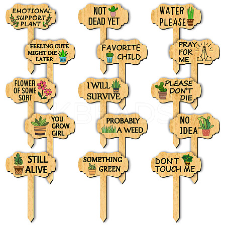 Wood Plant Labels WOOD-WH0500-005-1