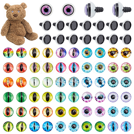 Craft Plastic Doll Eyes Stuffed Toy Eyes DIY-PH0009-37-1